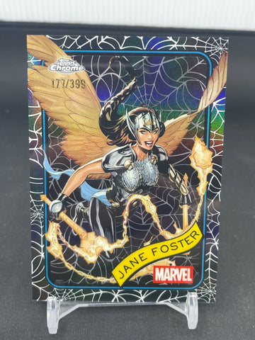 2025 TOPPS CHROME MARVEL - SPIDERWEB REFRACTOR - JANE FOSTER - #90 - #'D/399