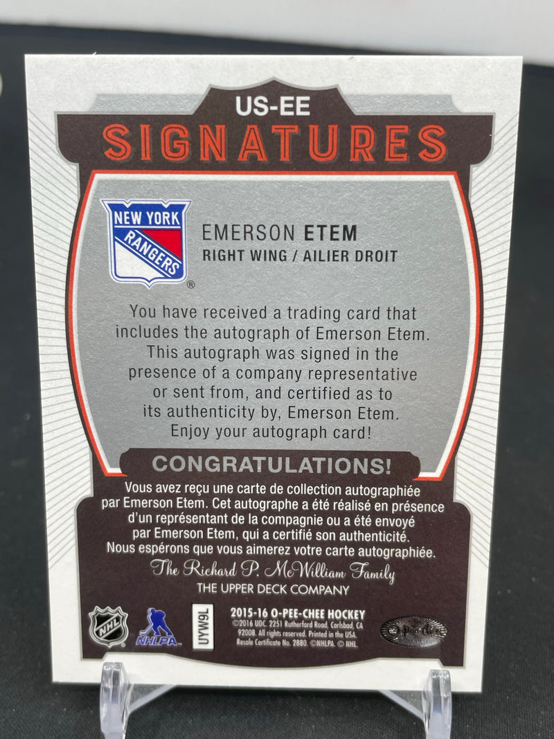 2015 UPPER DECK O-PEE-CHEE - SIGNATURES - E. ETEM -