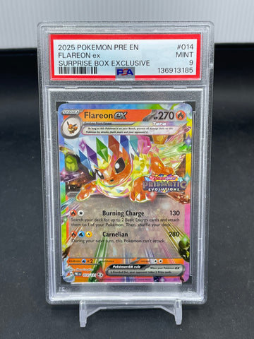 POKEMON - SURPRISE BOX EXCLUSIVE - FLAREON EX - #014 - PSA 9