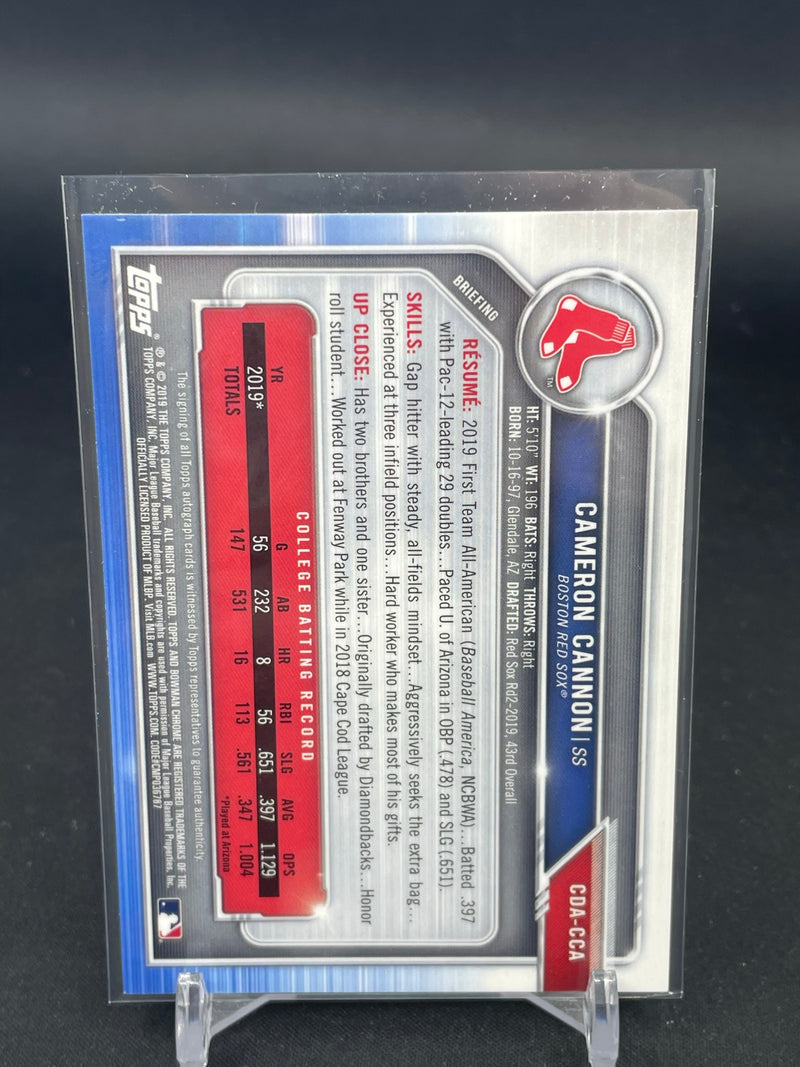 2019 TOPPS BOWMAN CHROME - 1ST BOWMAN - C. CANNON -