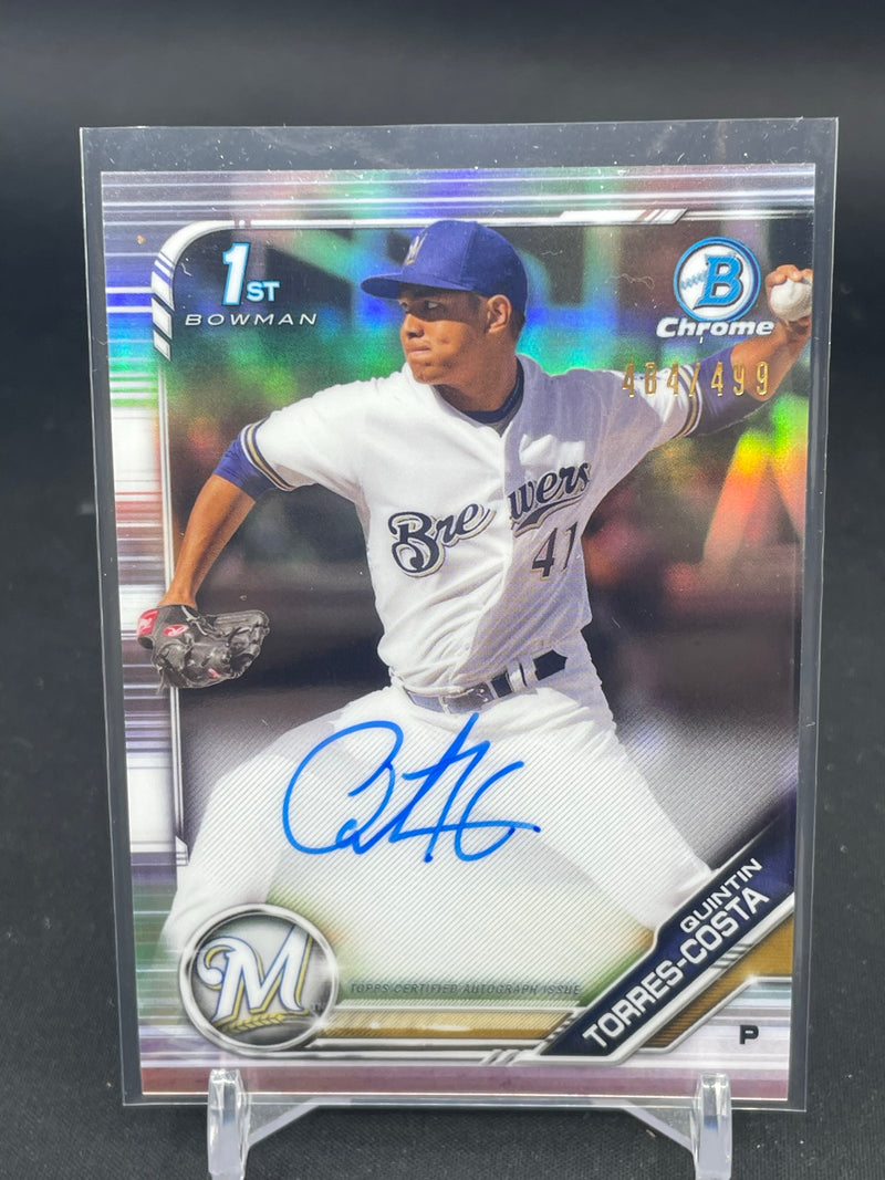 2019 TOPPS BOWMAN CHROME - 1ST BOWMAN - REFRACTOR - Q. TORRES-COSTA -