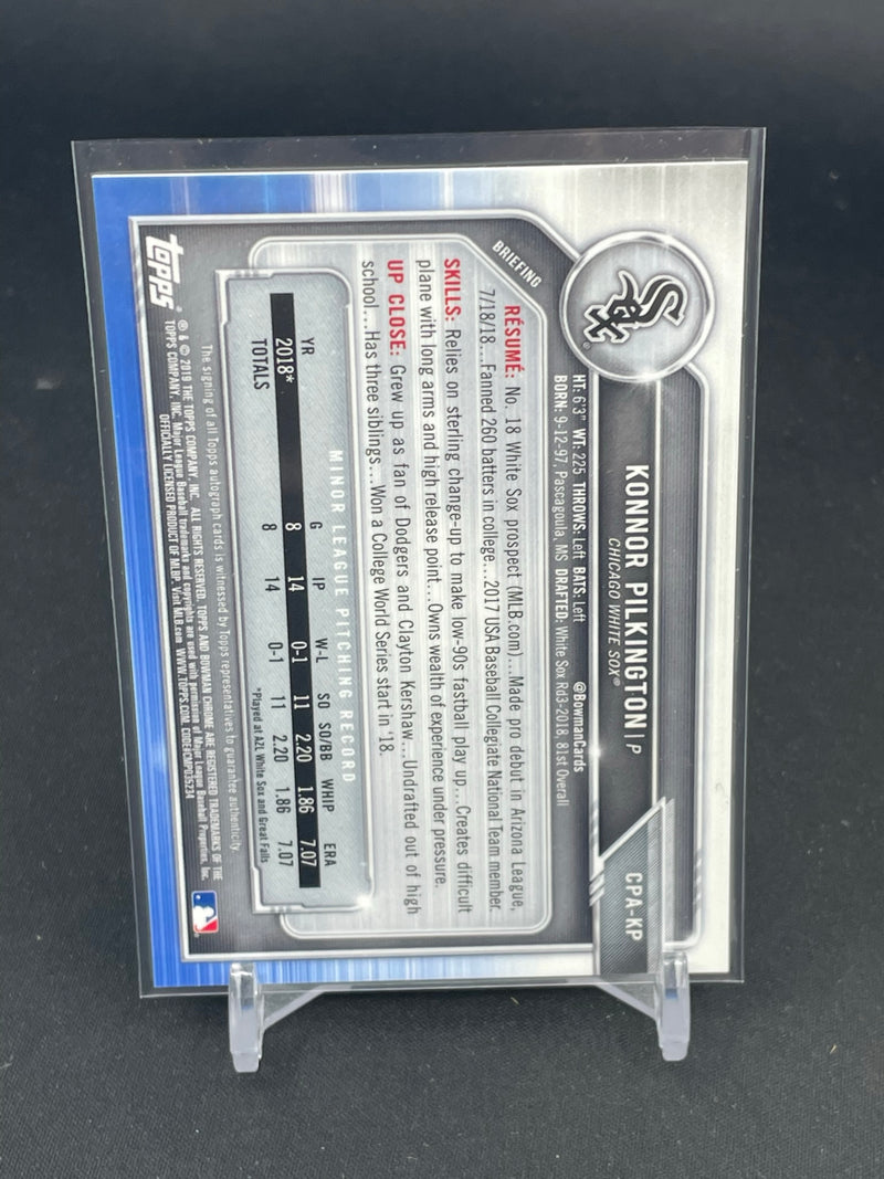 2019 TOPPS BOWMAN CHROME - 1ST BOWMAN - K. PILKINGTON -