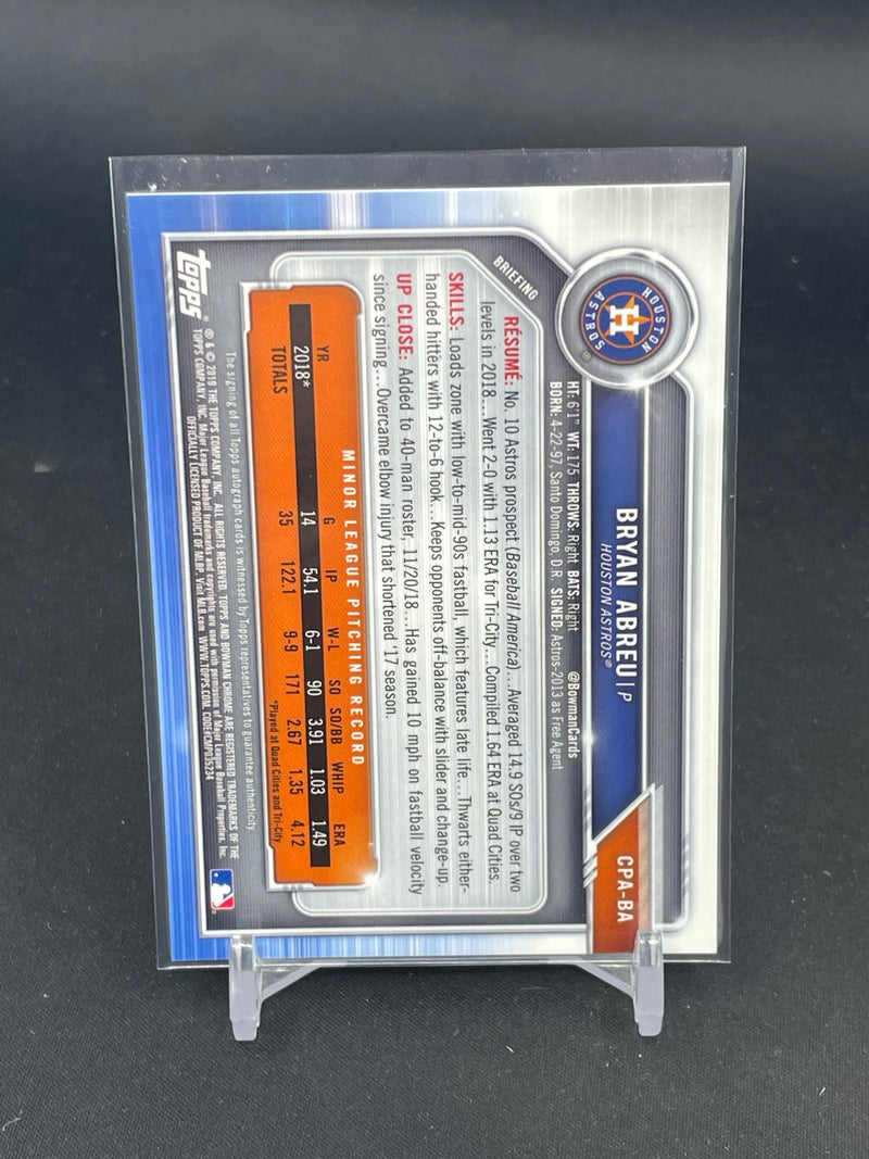 2019 TOPPS BOWMAN CHROME - 1ST BOWMAN - B. ABREU -