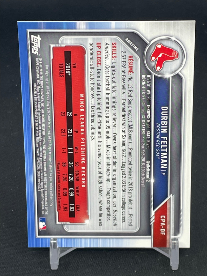 2019 TOPPS BOWMAN CHROME - D. FELTMAN -