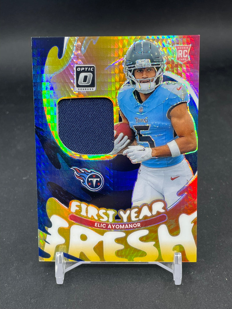 2025 PANINI DONRUSS OPTIC - BLUE HYPER - FIRST YEAR FRESH - E. AYOMANOR -