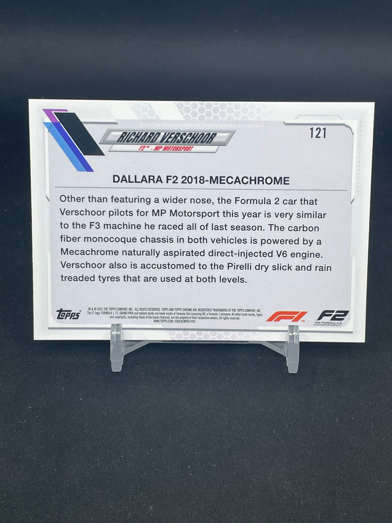 2021 TOPPS CHROME F1 - CHECKER FLAG REFRACTOR - R. VERSCHOOR -