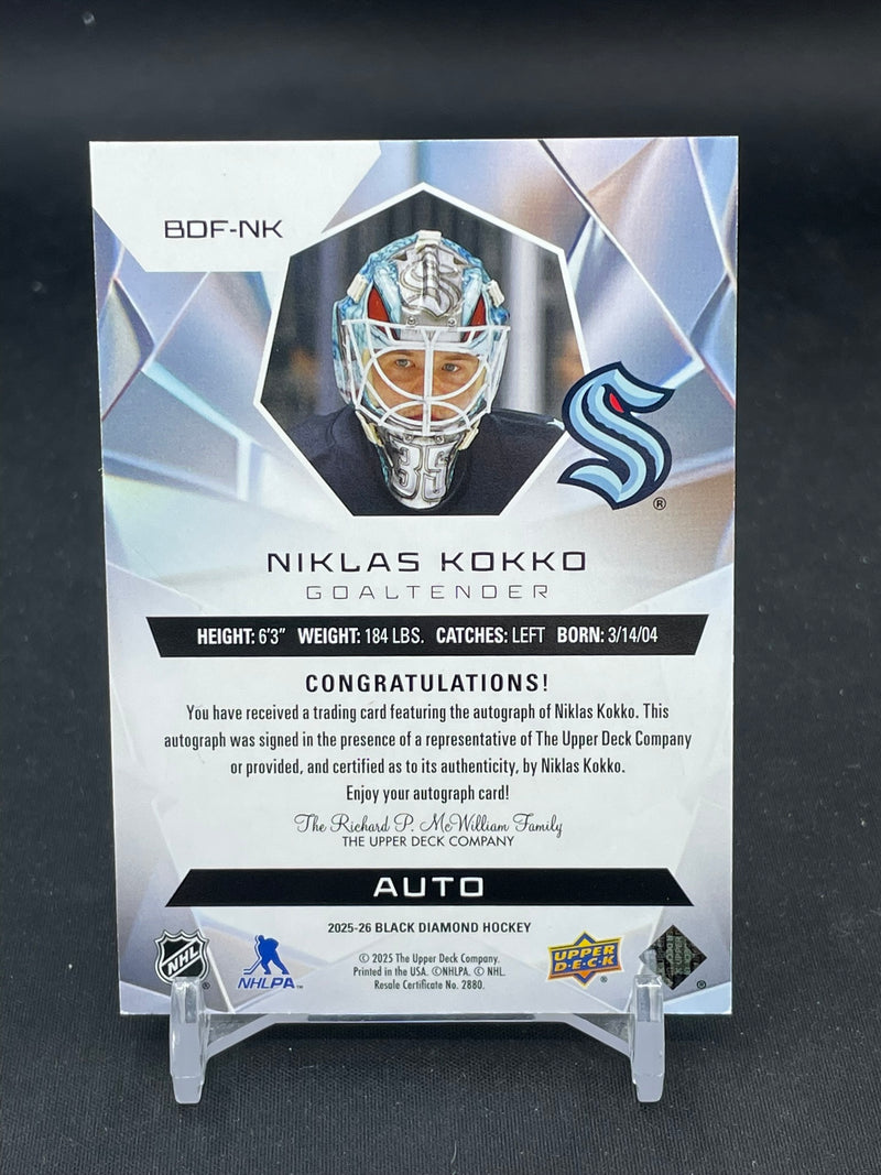 2025 UPPER DECK BLACK DIAMOND - DIAMOND FUTURES - N. KOKKO - #BDF-NK - #'D/99 - AUTOGRAPH
