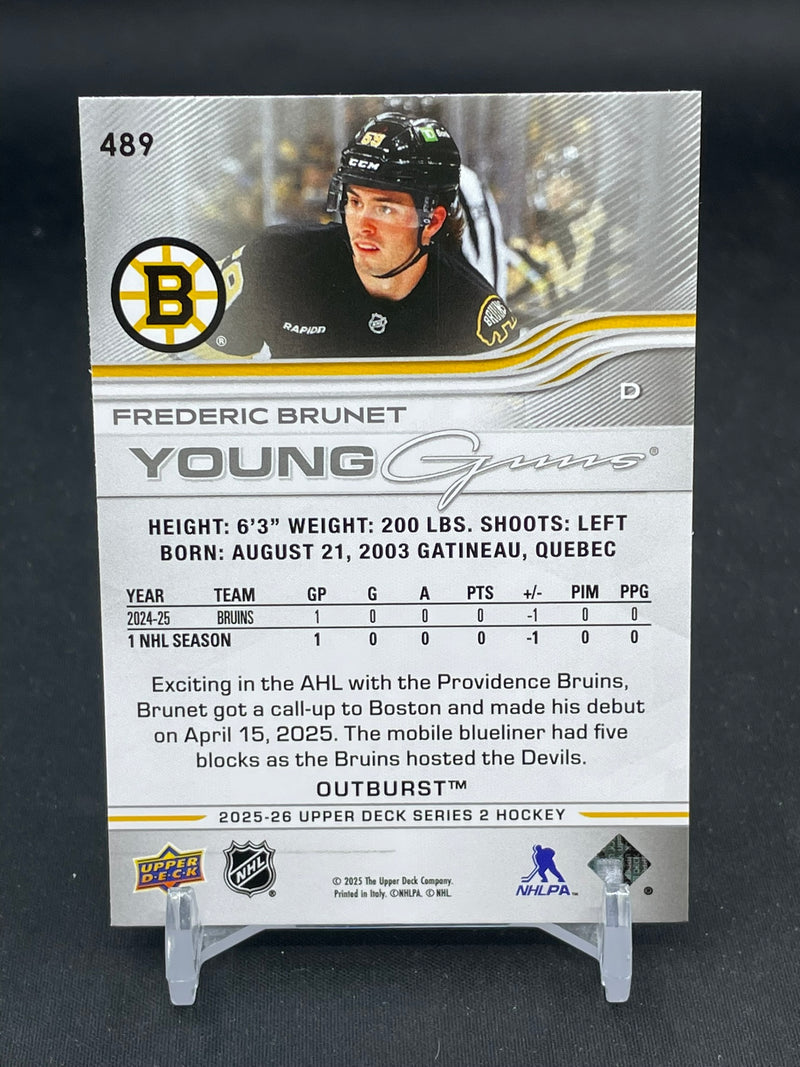 2025 UPPER DECK SERIES TWO - OUTBURST - YOUNG GUNS - F. BRUNET -