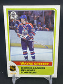1986 O-PEE-CHEE - SCORING LEADERS - W. GRETZKY -