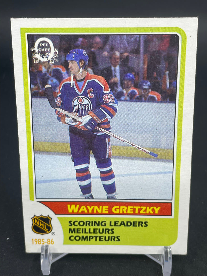 1986 O-PEE-CHEE - SCORING LEADERS - W. GRETZKY -