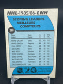 1986 O-PEE-CHEE - SCORING LEADERS - W. GRETZKY -