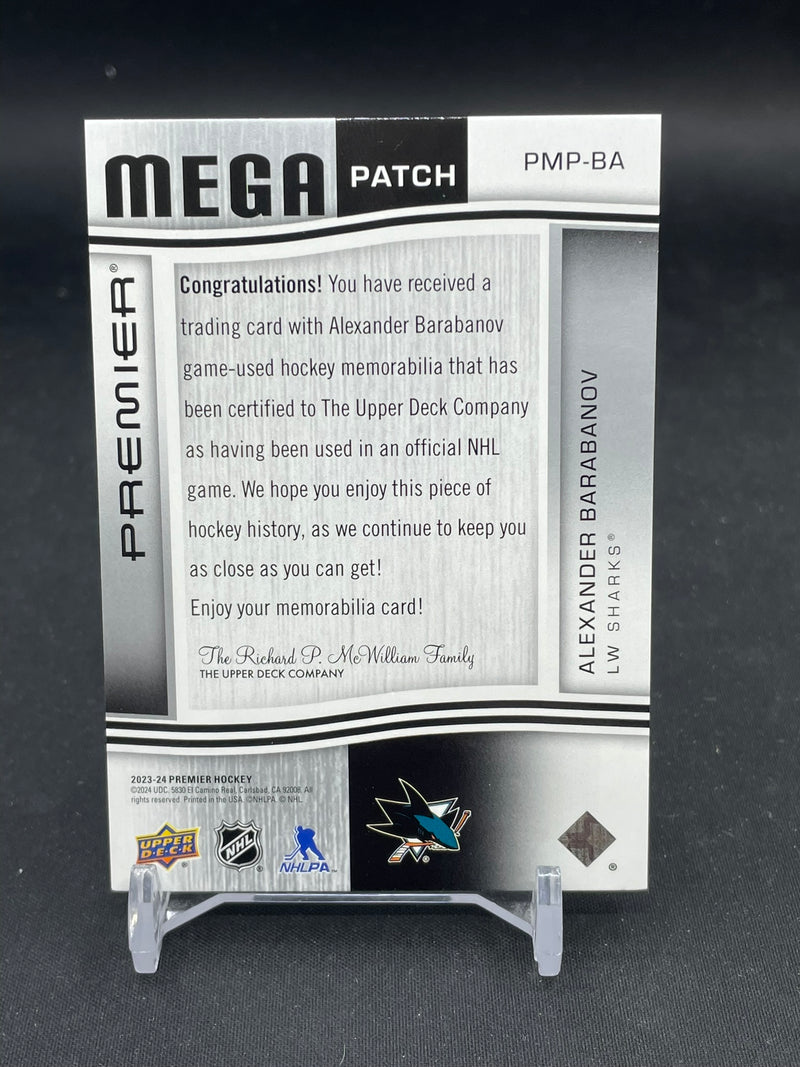 2023 UPPER DECK PREMIER - MEGA PATCH - A. BARABANOV - #PMP-BA - #'D/24 - RELIC