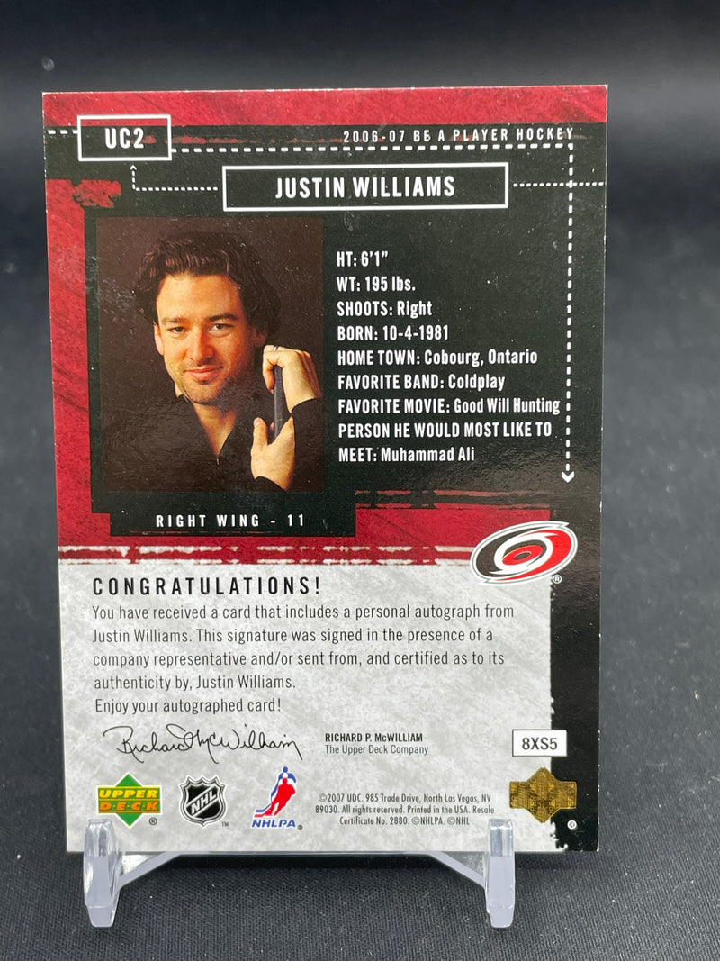 2007 UPPER DECK BE A PLAYER - UP CLOSE & PERSONAL - J. WILLIAMS - UC2 -