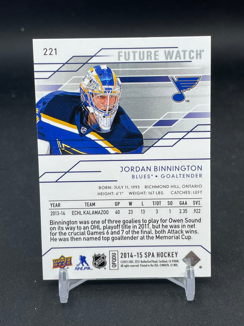 2014 UPPER DECK SP AUTHENTIC - FUTURE WATCH - J. BINNINGTON - #221 - #'D/999 - RC