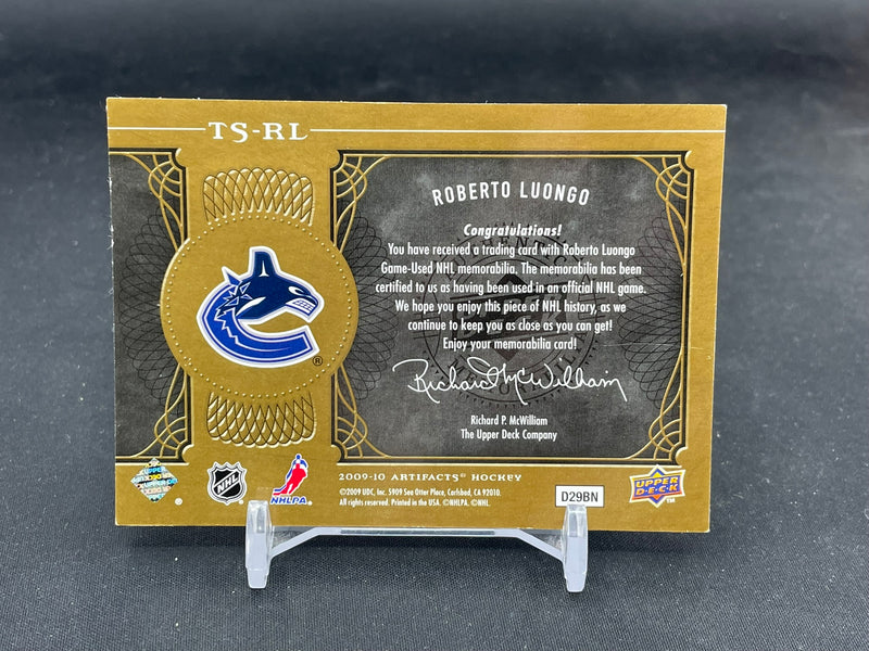 2009 UPPER DECK ARTIFACTS - TREASURED SWATCHES - R. LUONGO - #TS-RL - #'D/35 - DUAL RELIC