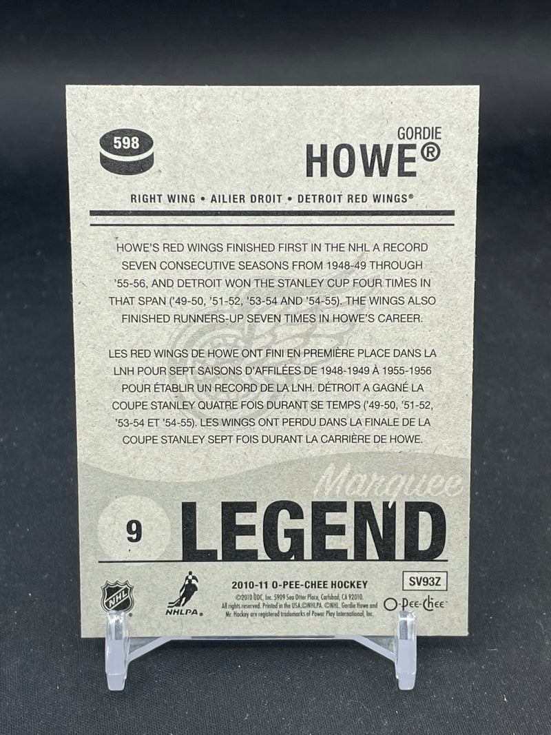 2010 UPPER DECK O-PEE-CHEE - MARQUEE LEGENDS - G. HOWE -