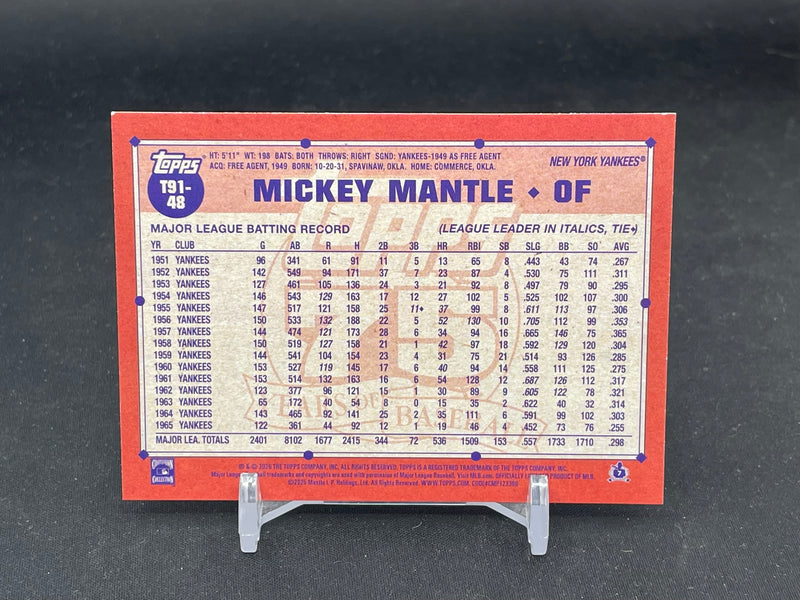 2026 TOPPS SERIES ONE - 1991 - M. MANTLE -
