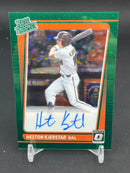 2021 PANINI DONRUSS OPTIC - RATED PROSPECT - GREEN - H. KJERSTAD - #RPS-HK - #'D/15 - AUTOGRAPH