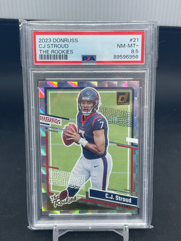 2023 PANINI DONRUSS - THE ROOKIES - C. STROUD - #21 - PSA 8.5 - RC