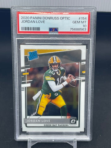 2020 PANINI DONRUSS OPTIC - RATED ROOKIE - J. LOVE - #154 - PSA 10 - RC