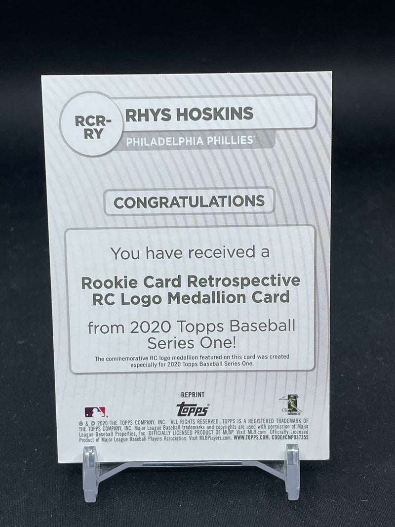 2020 TOPPS SERIES ONE - ROOKIE CARD RETROSPECTIVE RC LOGO MEDALLION - R. HOSKINS -