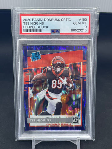 2020 PANINI DONRUSS OPTIC - PURPLE SHOCK - RATED ROOKIE - T. HIGGINS - #160 - PSA 10 - RC