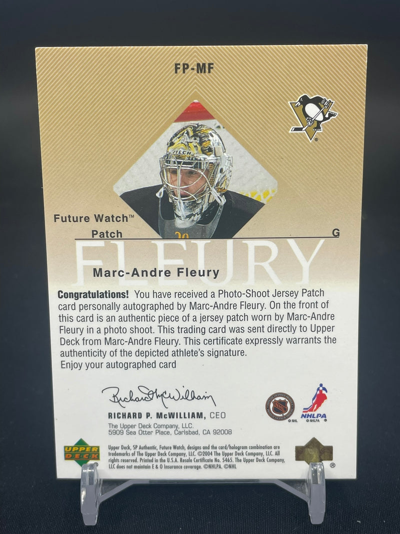 2004 UPPER DECK SP AUTHENTIC - FUTURE WATCH PATCH AUTOGRAPH - M. FLEURY - #FP-MF - #'D/100 - AUTOGRAPH