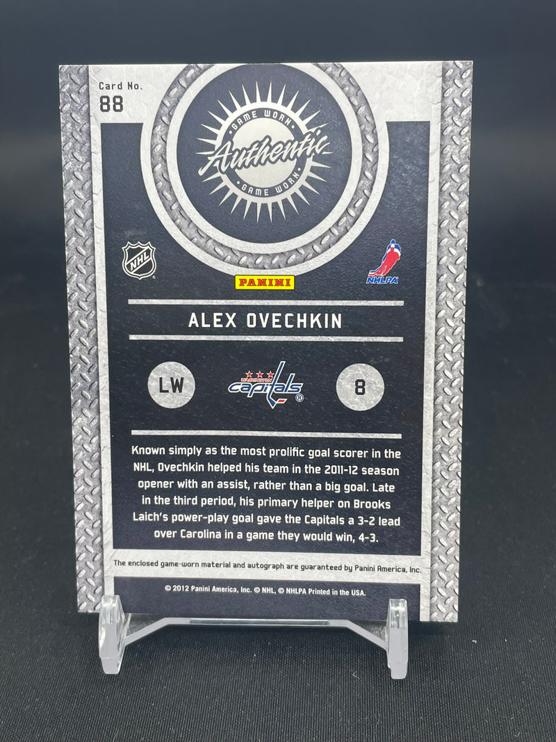 2011 PANINI TITANIUM - GAME-WORN GEAR - A. OVECHKIN - #88 - #'D/25 - AUTOGRAPH - RELIC