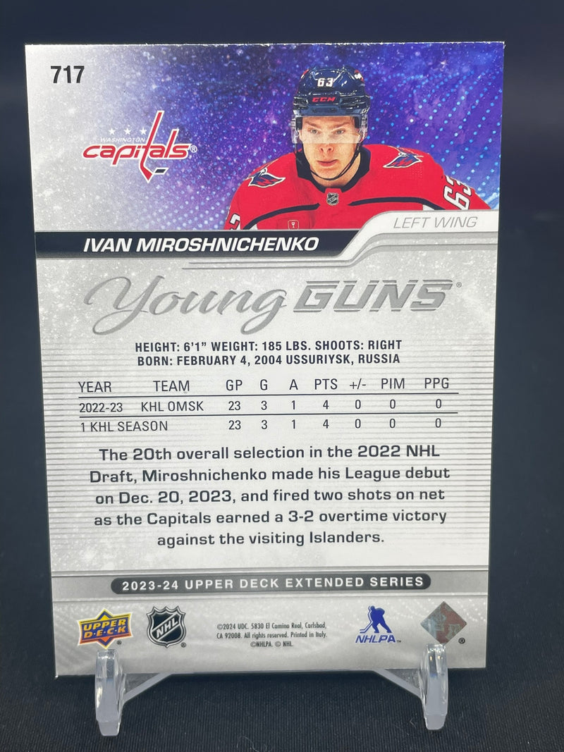 2023 UPPER DECK EXTENDED SERIES - YOUNG GUNS - I. MIROSHNICKENKO -