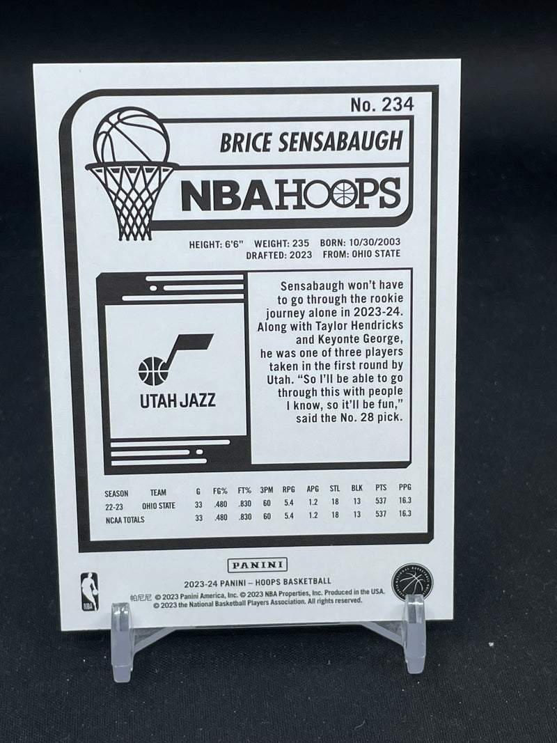 2023 PANINI HOOPS - GRAVITY PARALLEL - B. SENSABAUGH - #234 - #'D/75 - RC