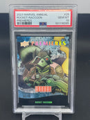 2023 UPPER DECK MARVEL ANNUAL - PREMIERES - ROCKET RACCOON - #25 - #'D/99 - PSA 10
