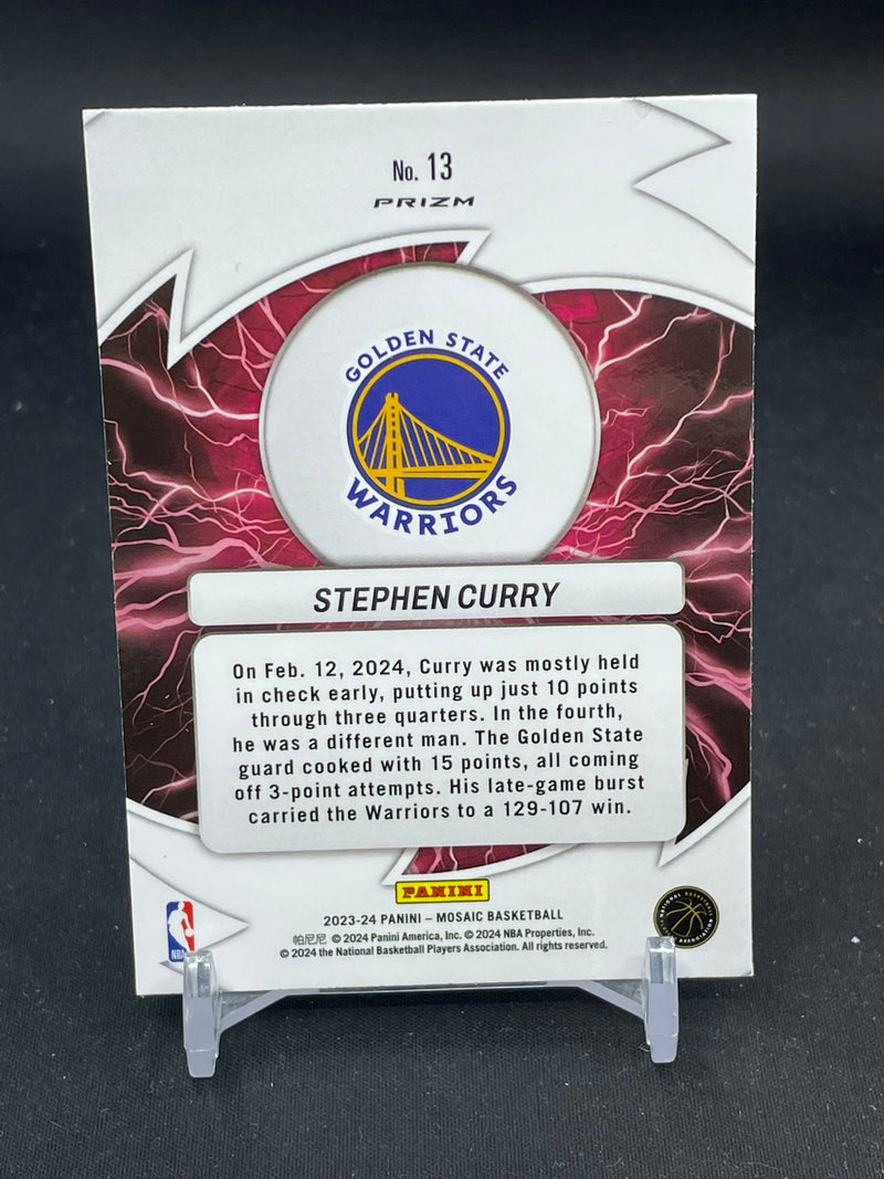 2023 PANINI MOSAIC - GREEN MOSAIC PRIZM - THUNDER ROAD - S. CURRY -