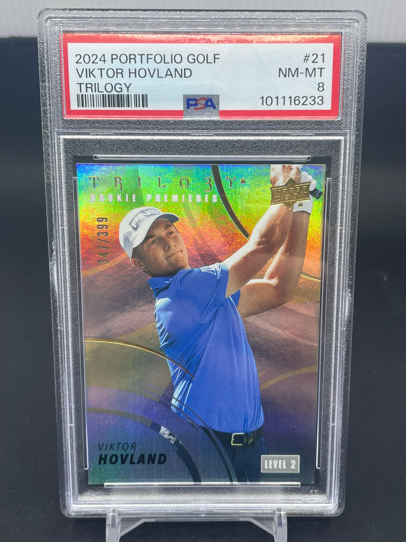 2024 UPPER DECK PORTFOLIO - TRILOGY - V. HOVLAND - #21 - #'D/399 - PSA 8