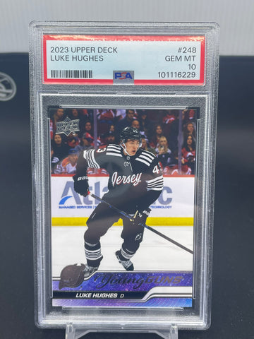 2023 UPPER DECK SERIES ONE - YOUNG GUNS - L. HUGHES - #248 - PSA 10 - RC