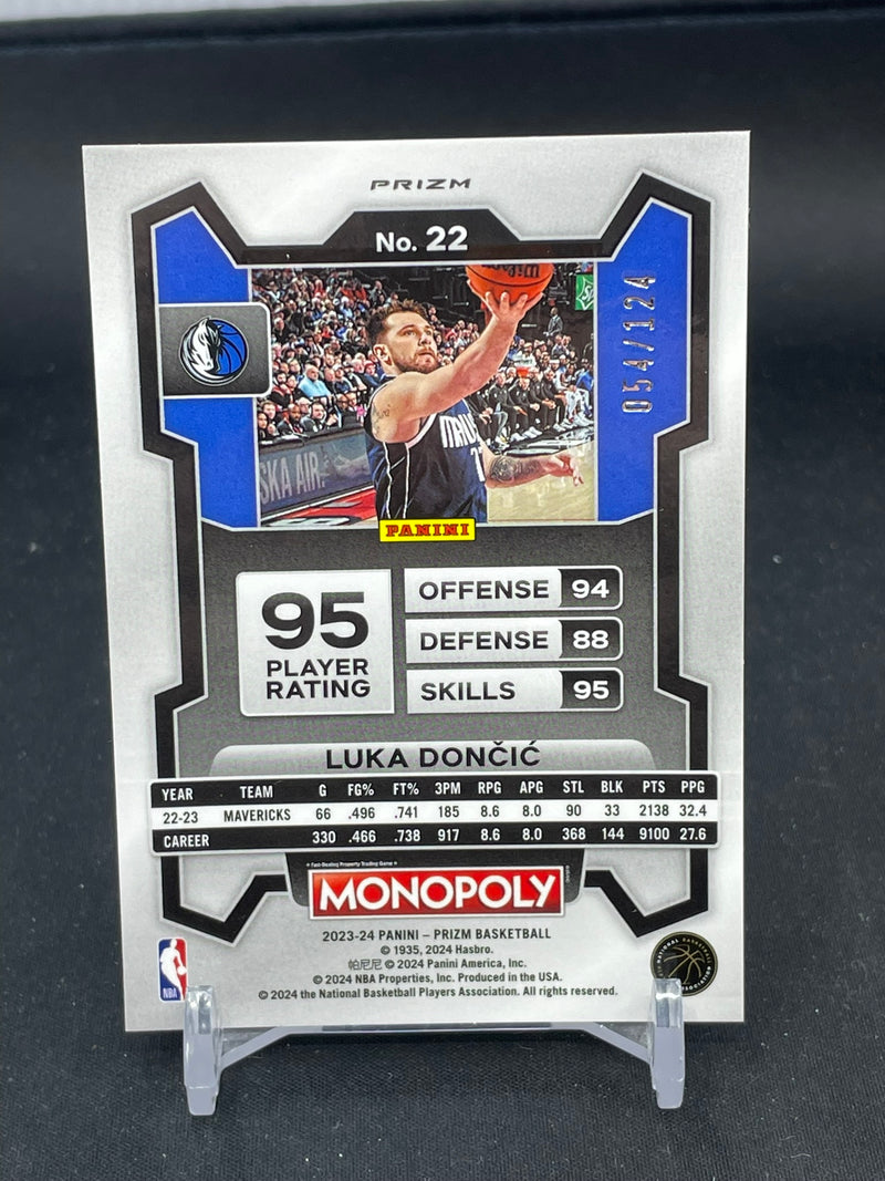 2023 PANINI PRIZM MONOPOLY - ORANGE PRIZM - L. DONCIC - #22 - #'D/124