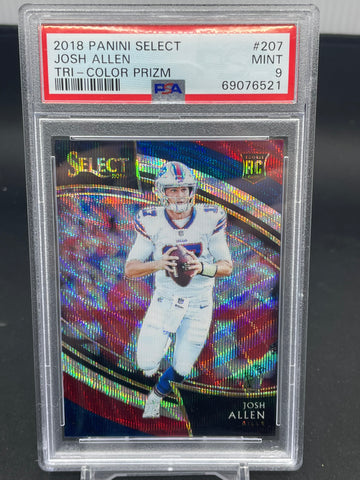 2018 PANINI SELECT - TRI-COLOR PRIZM - J. ALLEN - #207 - #'D/99 - PSA 9 - RC