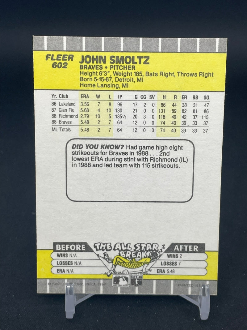 1989 FLEER - J. SMOLTZ -