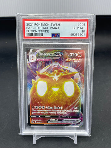 POKEMON - FUSION STRIKE - CINDERACE VMAX - FULL ART - #045 - PSA 10
