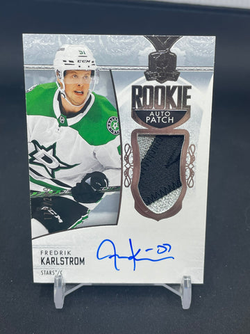 2022 UPPER DECK THE CUP - ROOKIE AUTO PATCH - F. KARLSTROM - #167 - #'D/249 - RELIC - AUTOGRAPH - RC