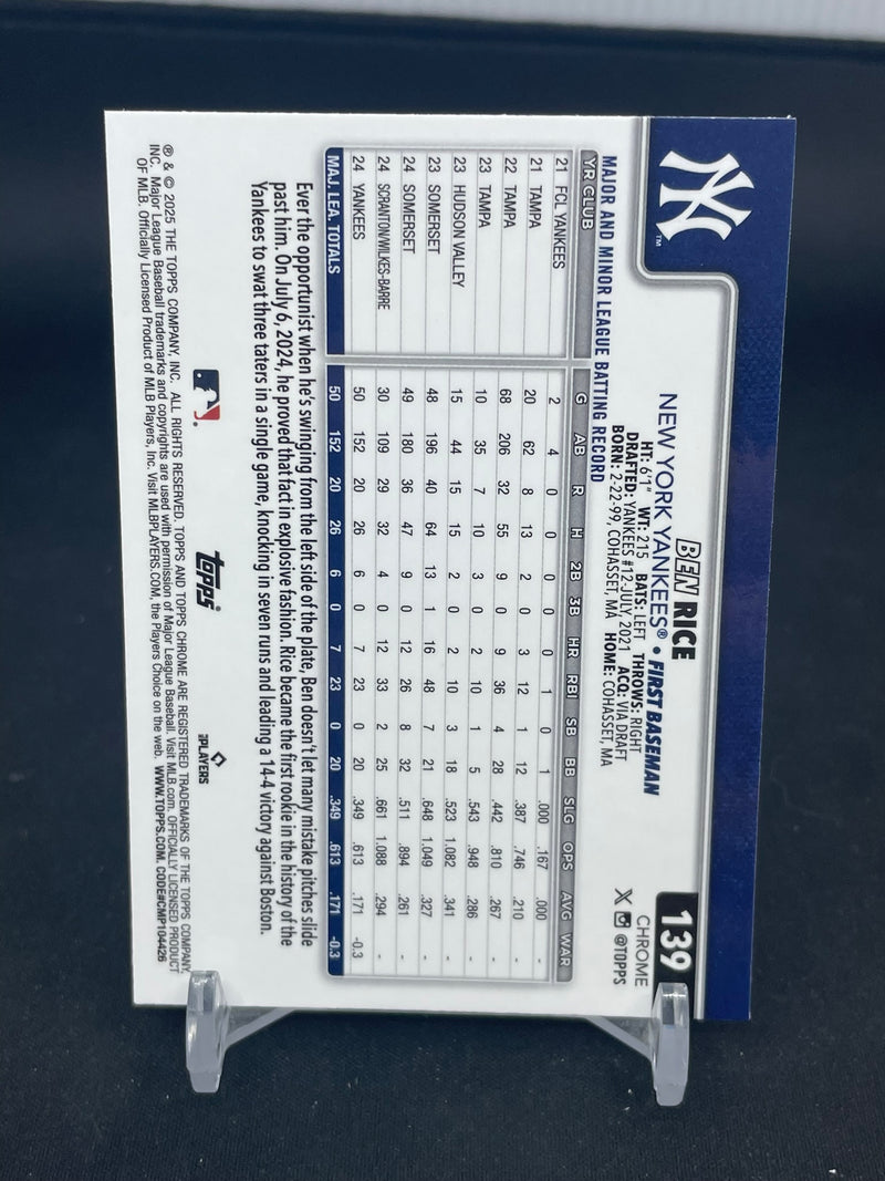 2025 TOPPS CHROME - B. RICE -