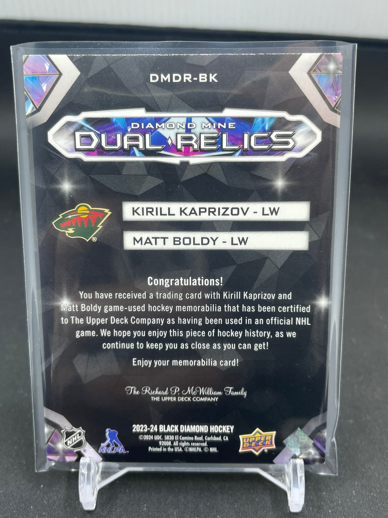 2023 UPPER DECK BLACK DIAMOND - DUAL RELICS - K. KAPRIZOV / M. BOLDY -