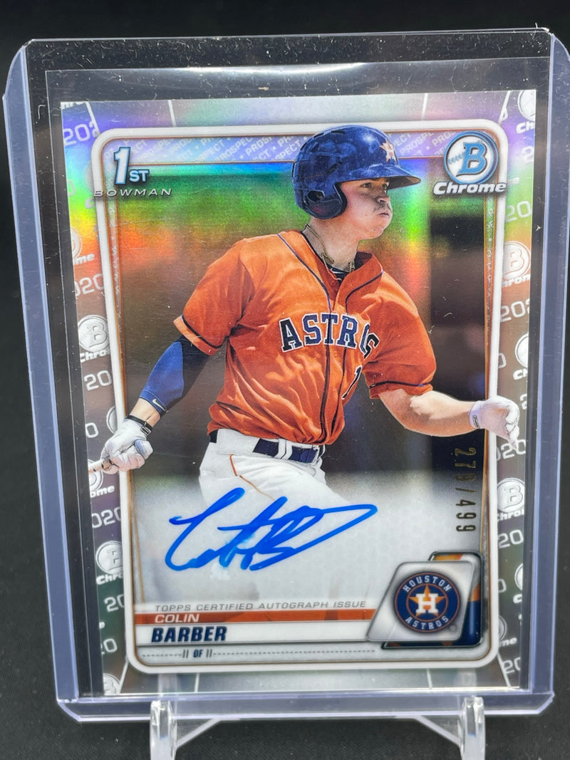 2020 TOPPS BOWMAN CHROME - 1ST BOWMAN - REFRACTOR - C. BARBER - #CPA-CBA - #'D/499 - AUTOGRAPH