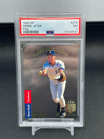 1993 UPPER DECK SP - FOIL - D. JETER - #279 - PSA 7 - RC
