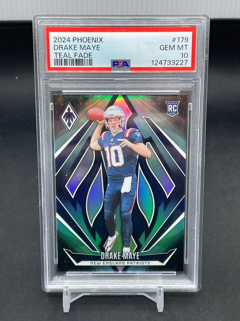 2024 PANINI PHOENIX - TEAL FADE - D. MAYE - #179 - #'D/72 - PSA 10 - RC