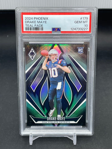 2024 PANINI PHOENIX - TEAL FADE - D. MAYE - #179 - #'D/72 - PSA 10 - RC
