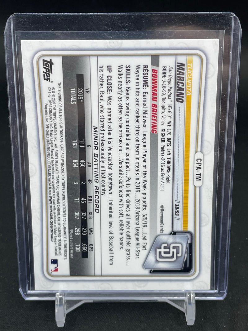 2020 TOPPS BOWMAN CHROME - 1ST BOWMAN - T. MARCANO -