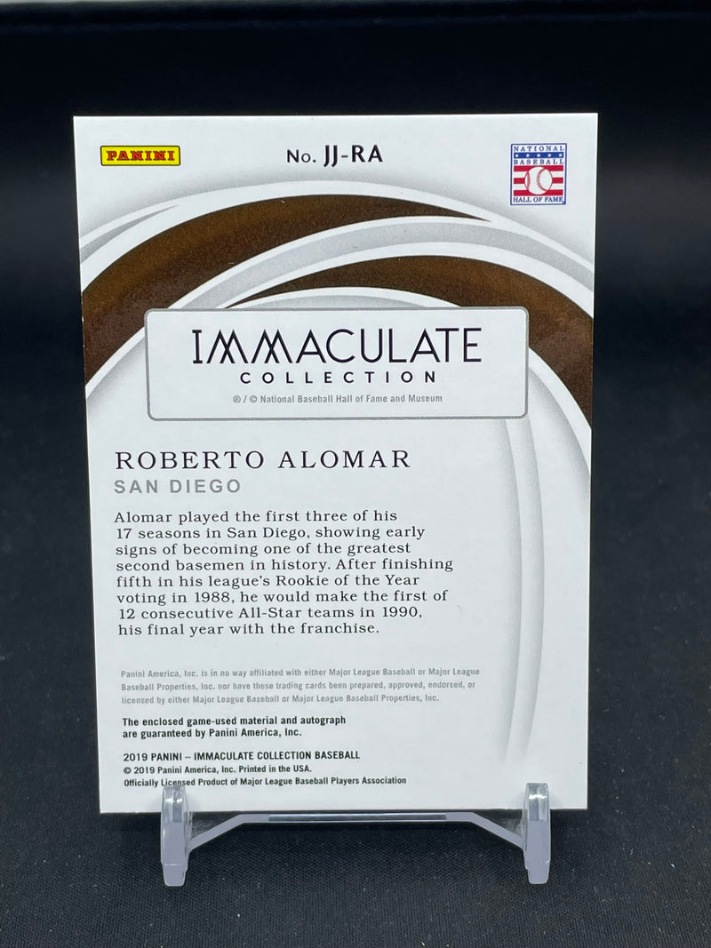 2019 PANINI IMMACULATE - JUMBO JERSEYS - R. ALOMAR - #JJ-RA - #'D/10 - RELIC - AUTOGRAPH