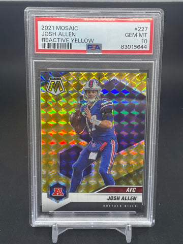 2021 PANINI MOSAIC - REACTIVE YELLOW - AFC - J. ALLEN - #227 - PSA 10