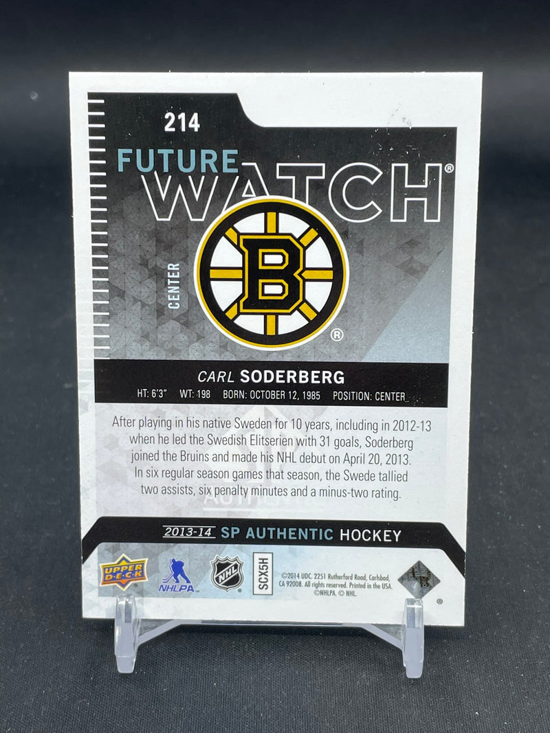2013 UPPER DECK SP AUTHENTIC - FUTURE WATCH - C. SODERBERG - #214 - #'D/1299 - RC
