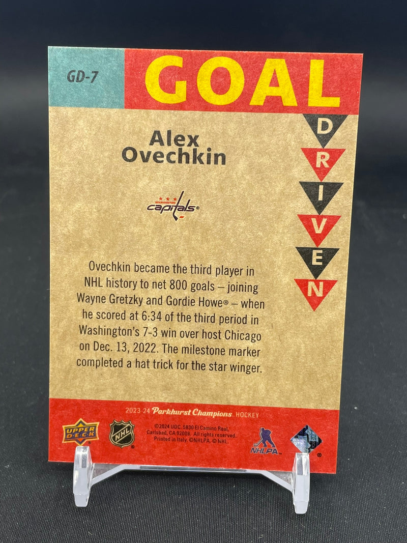2023 UPPER DECK PARKHURST CHAMPIONS - GOAL DRIVEN - A. OVECHKIN -